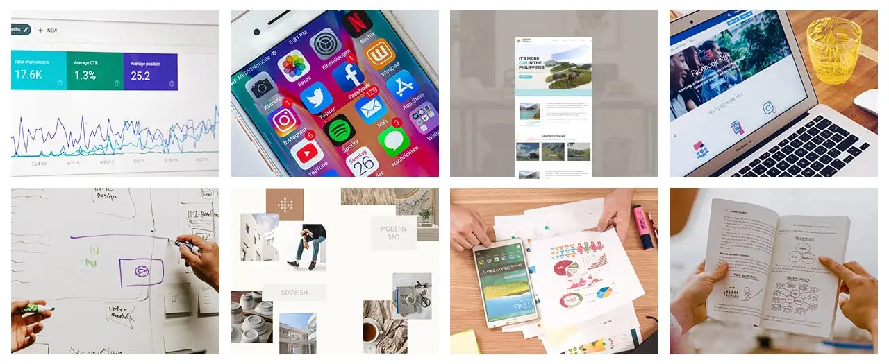 digital marketing and seo visuals banner